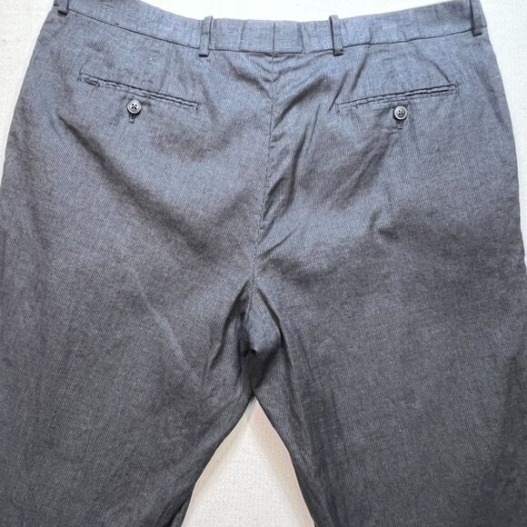 INC International Concepts Mens London Dress Pants Size 38x32 Black Pinstripe - Picture 8 of 10